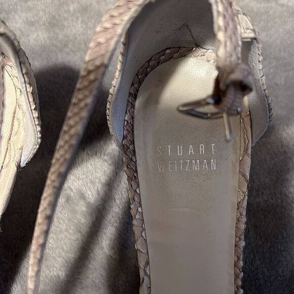 Stuart Weiztman Ivory/Silver Heel - Picture 3 of 7